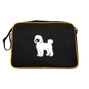 Caniche Chien Silhouette - Sac Retro - noir/or - Dos