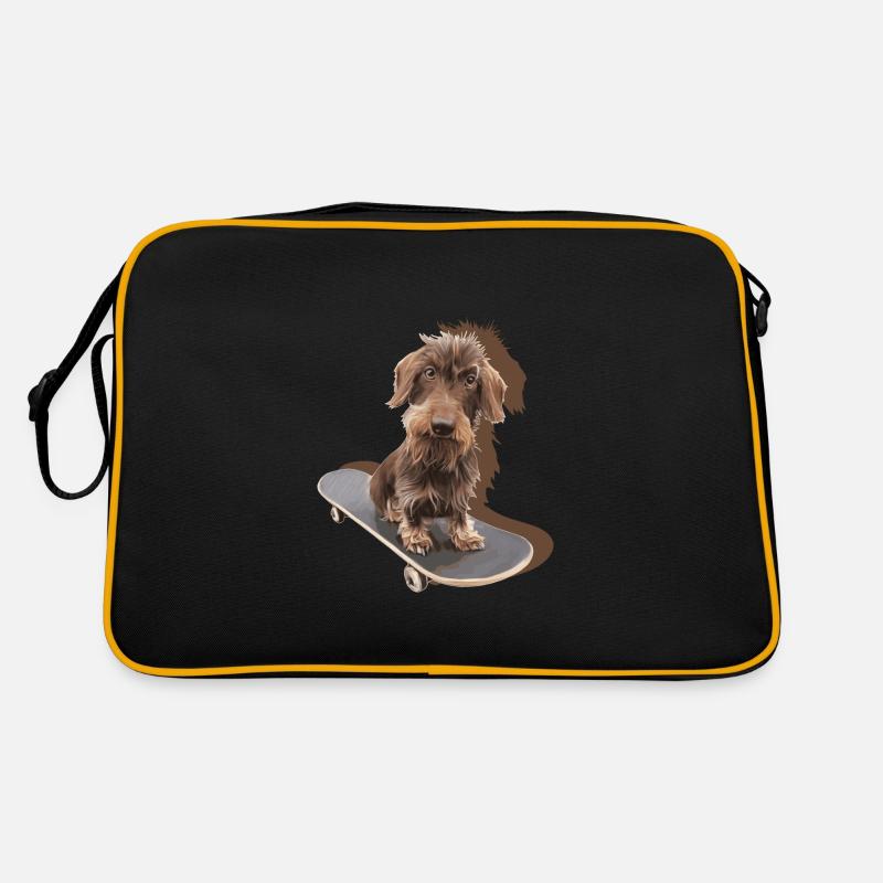 Teckel doux à poil dur - Teckel à poil dur Sac Retro