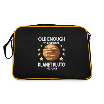Pluto Vintage Planet Pluto Day Space Galaxy - Sac Retro - noir/or - Dos