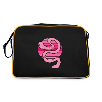 Worm sunset - Retro Bag - black/gold - Back
