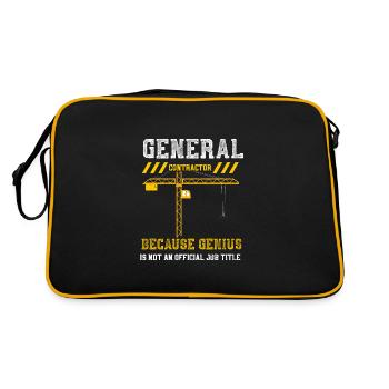 General Contractor Because Geniu... - Retro Bag - black/gold - Back