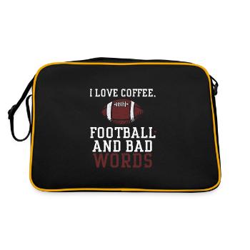 J’adore le café, le football et le mauvais... - Sac Retro - noir/or - Dos