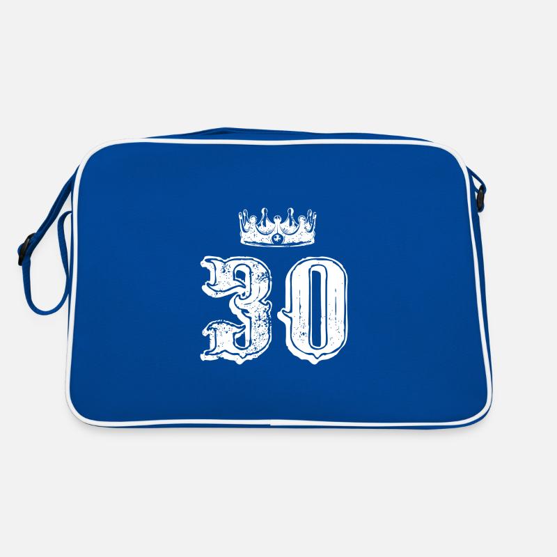 30 Zahl Krone Retro Tasche