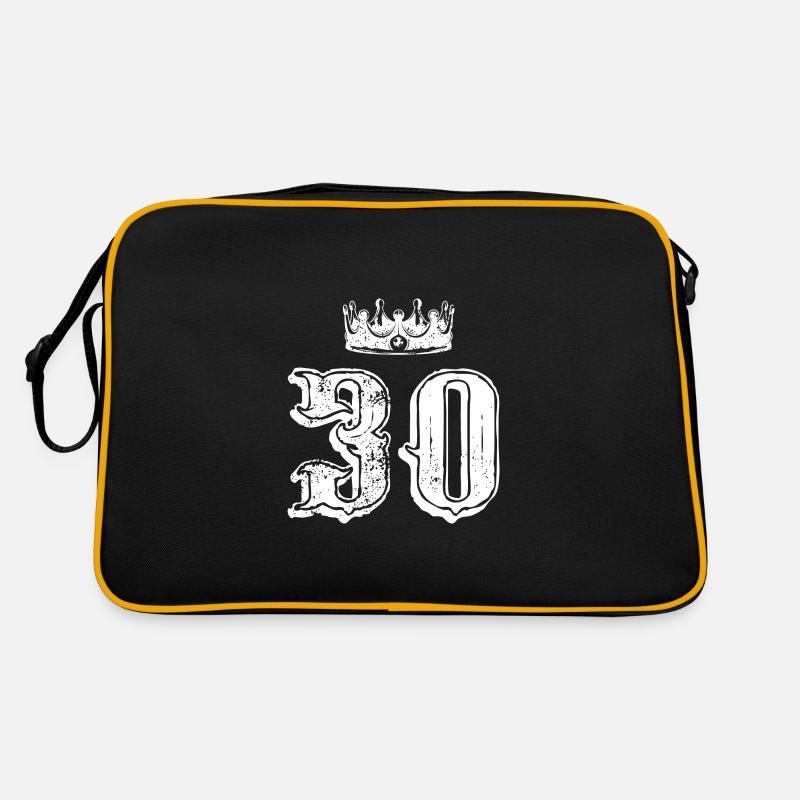 30 Zahl Krone Retro Tasche