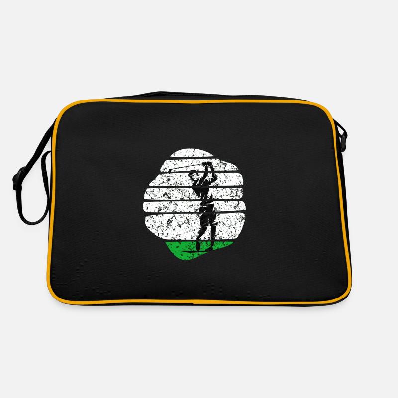 golf golf cart golf golf golfer on golf course Retro Bag