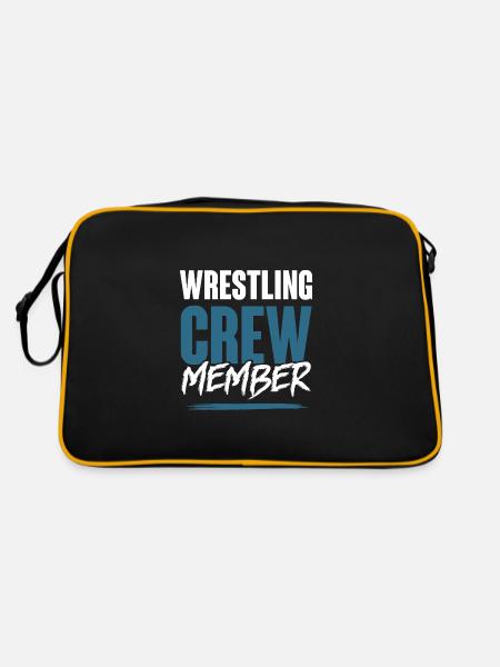 Wrestling Crew - Retro Tasche - Schwarz/Gold - Hinten