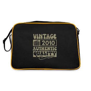 Authentic 2010 Millésime 2010 - Vintage 2010 Rétro - Sac Retro - noir/or - Dos