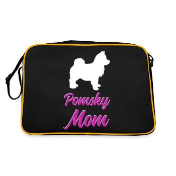 Drôle de cadeau de propriétaire de Pomsky de la mom - Sac Retro - noir/or - Dos