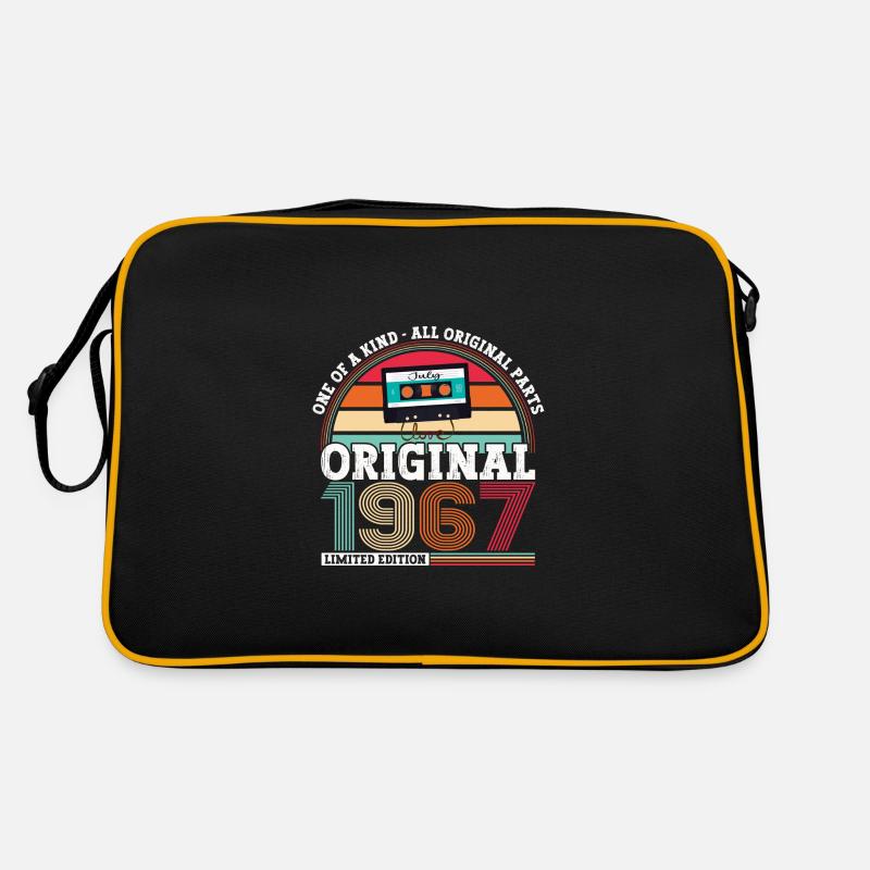Original Juli 1967 55. Geburtstag Geschenk Herren - Retro Tasche - Schwarz/Gold