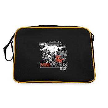 Minisaurus rex Cadeau garçon dinosaure - Sac Retro - noir/or - Dos