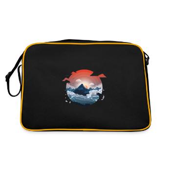 Umgeben vom Sturm - Retro Tasche - Schwarz/Gold - Hinten