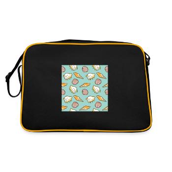 Motif lumineux avec des coquilles - Sac Retro - noir/or - Dos