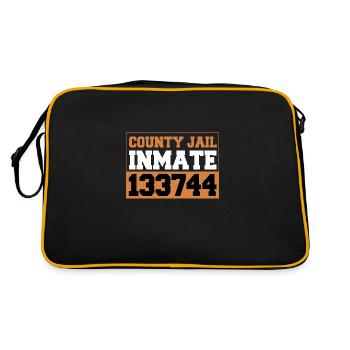 County Jail Inmate Number Halloween - Retro Bag - black/gold - Back