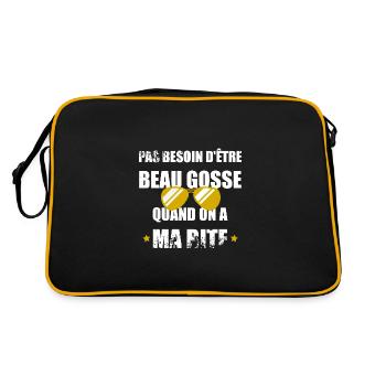 Pas besoin d'être beau gosse - Sac Retro - noir/or - Dos
