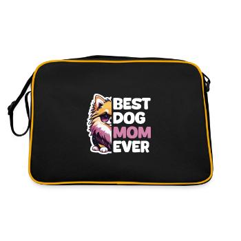 Meilleure maman de chien de tous les temps - Poméranie - Sac Retro - noir/or - Dos