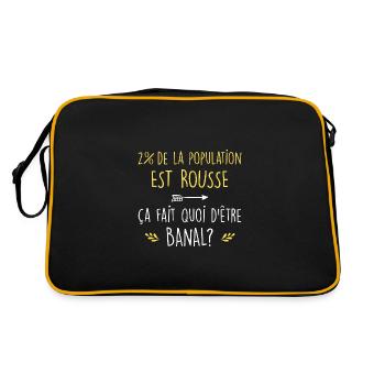 fière d'être rousse - Sac Retro - noir/or - Dos