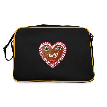 coeur Spatzl de pain d'épice - Sac Retro - noir/or - Dos