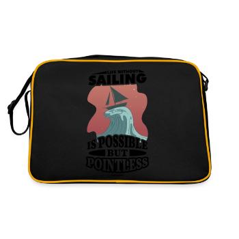 Sailor Sailing Sailboat Funny Dictons Cadeau - Sac Retro - noir/or - Dos