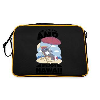 Hawaï - Sac Retro - noir/or - Dos