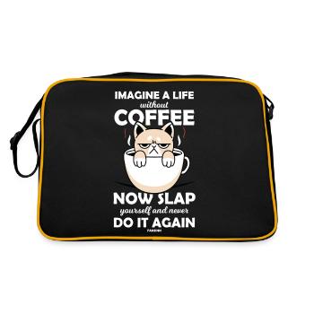 Imaginez une vie sans café - Sac Retro - noir/or - Dos