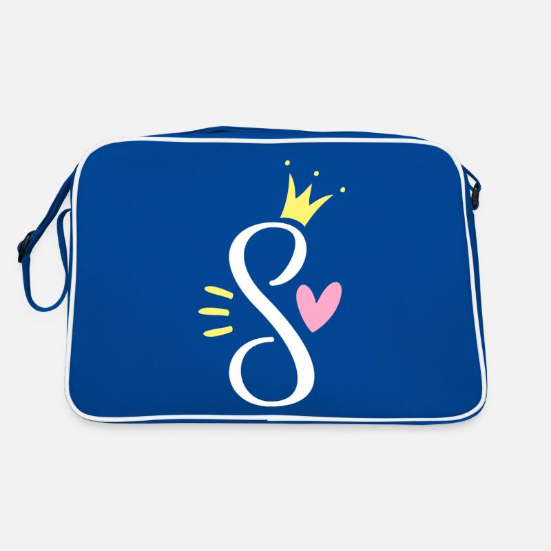 Lettre S Lettre initiale Couronne Sac Retro