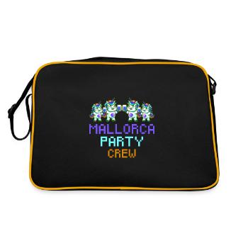 Unicorn Mallorca Party Crew Funny - Retro Bag - black/gold - Back