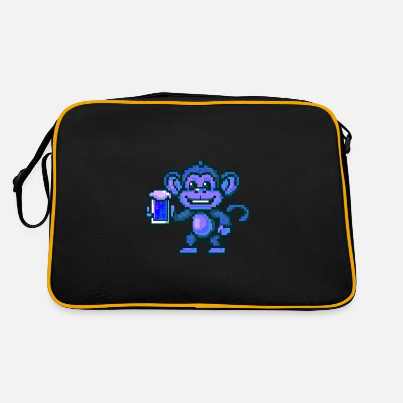 Affe Bier Party Lustig Retro Tasche