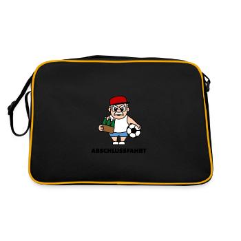 Andy auf Abschlussfahrt - Abschlussfahrt - Retro Tasche - Schwarz/Gold - Hinten