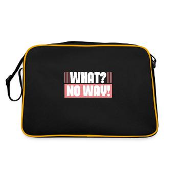 What No Way Sarcastic Exaggerated Reaction Karen - Retro Bag - black/gold - Back