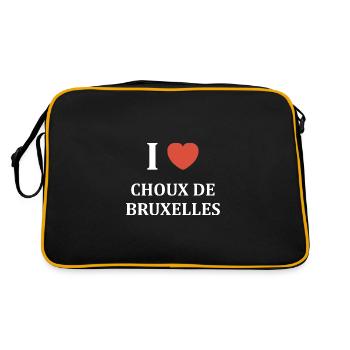 I love Brussels sprouts - Retro Bag - black/gold - Back