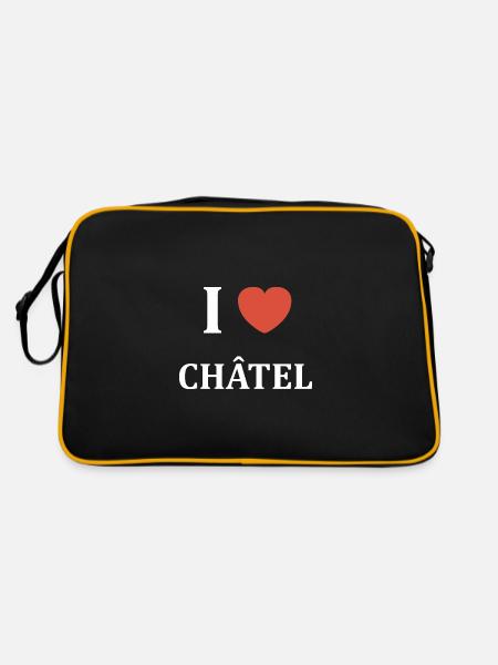 i love châtel - Sac Retro - noir/or - Dos