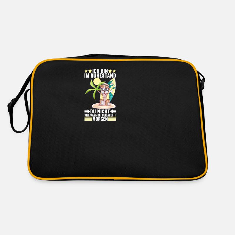 Rentner Rente - Retro Tasche - Schwarz/Gold