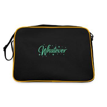 Whatever Sassy Quote - Retro Bag - black/gold - Back