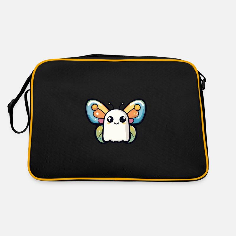 Schmetterling Halloween Lustig Geist Retro Tasche