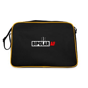 Bipolar Af Mental Health Disorder - Retro Bag - black/gold - Back
