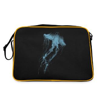 Kwalle Krawalle Blau - Retro Tasche - Schwarz/Gold - Hinten
