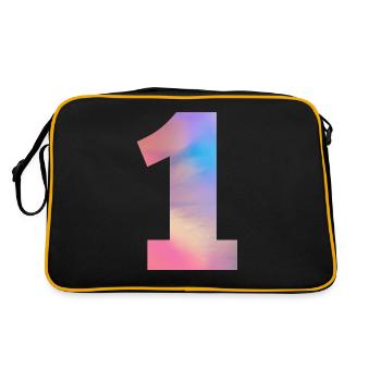 Numéro 1 coloré - Sac Retro - noir/or - Dos