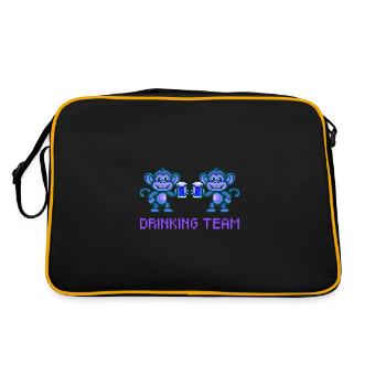 Monkey Drinking Team Beer Party - Retro Bag - black/gold - Back