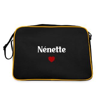 nénette d'amour - Sac Retro - noir/or - Dos