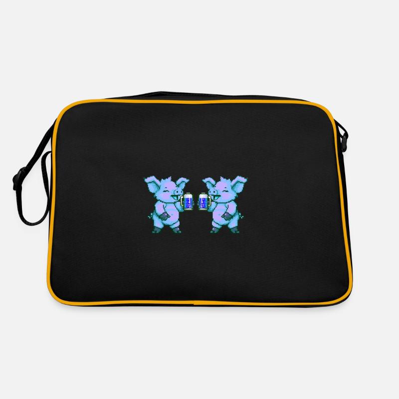 Schwein Team Bier Party Retro Tasche