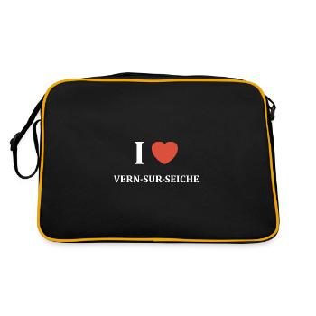 i love Vern sur Seiche - Sac Retro - noir/or - Dos