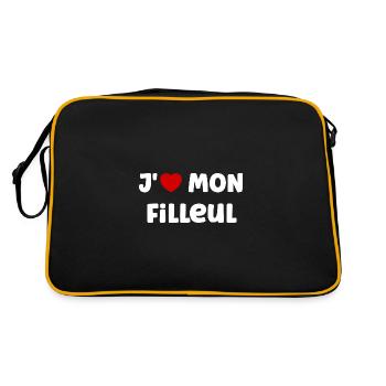 j'aime mon filleul - Sac Retro - noir/or - Dos