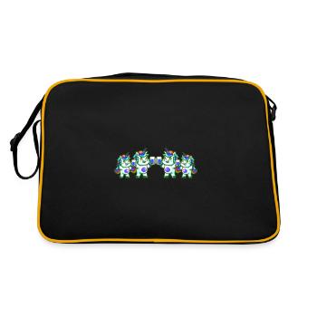 Unicorn Team Girls Beer Party Celebrate Colorful - Retro Bag - black/gold - Back
