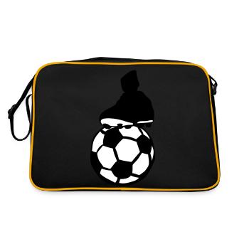 chaussure football ballon - Sac Retro - noir/or - Dos