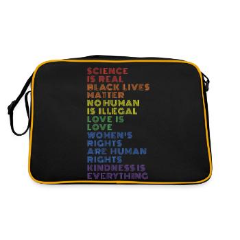 LGBT Gay Pride Homosexuality - Retro Bag - black/gold - Back