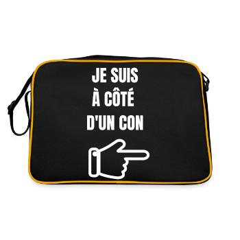 Je suis à côté d'un con - Sac Retro - noir/or - Dos