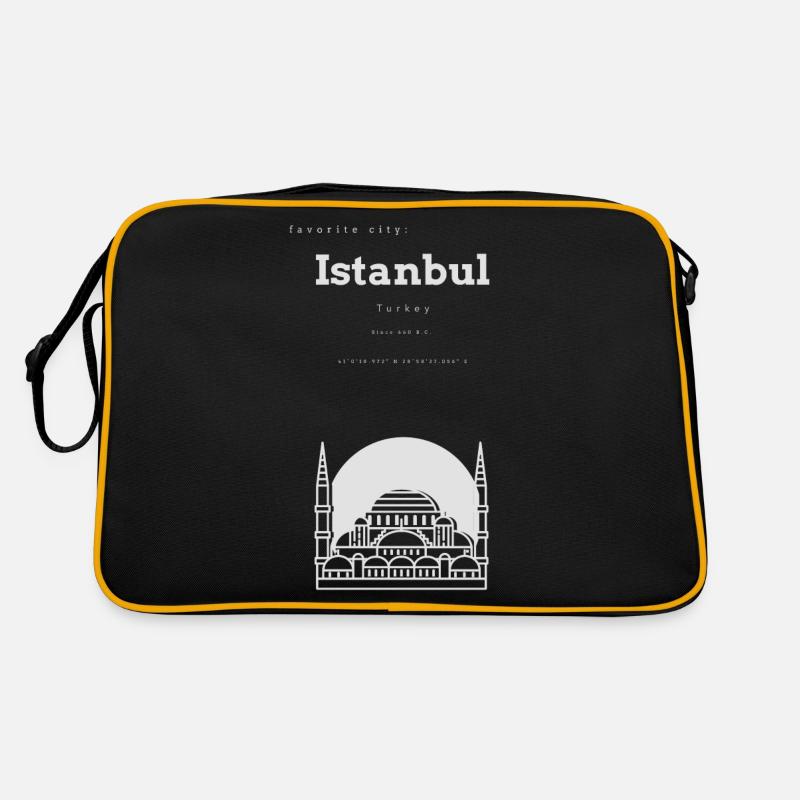 Istanbul Favorite City Memory Coordinates Retro Bag