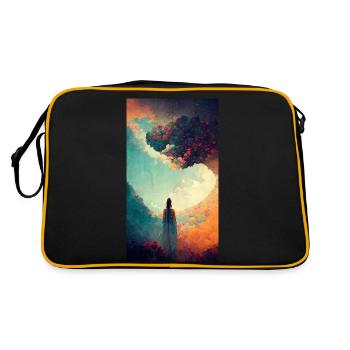 Friede - Retro Tasche - Schwarz/Gold - Hinten