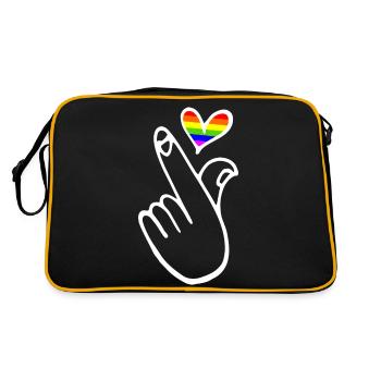 Lgbt lgbtq - Sac Retro - noir/or - Dos