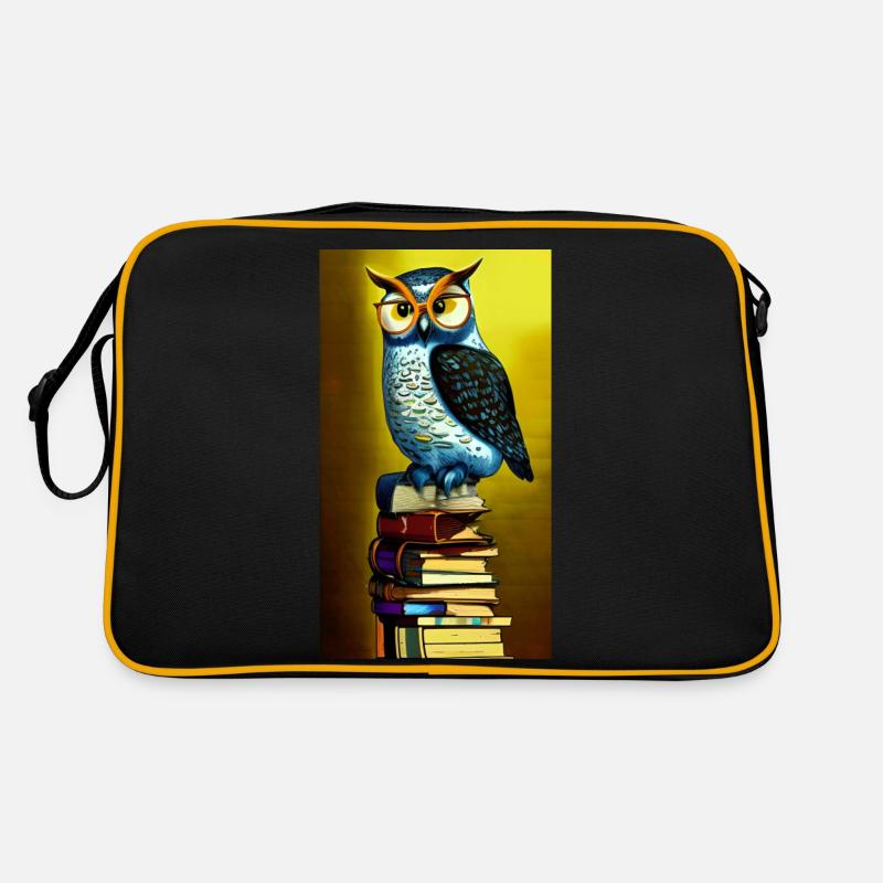Comic Cartoon Creepy Bookworm Book Stack Retro Bag